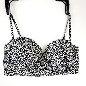 34DD Cheetah Print Padded Bathing Suit Top